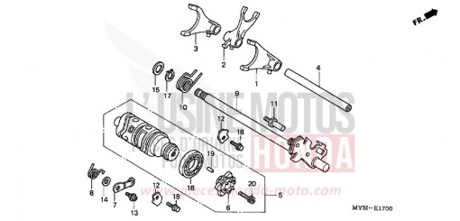 BARILLET DE SELECTION CB500S2 de 2002